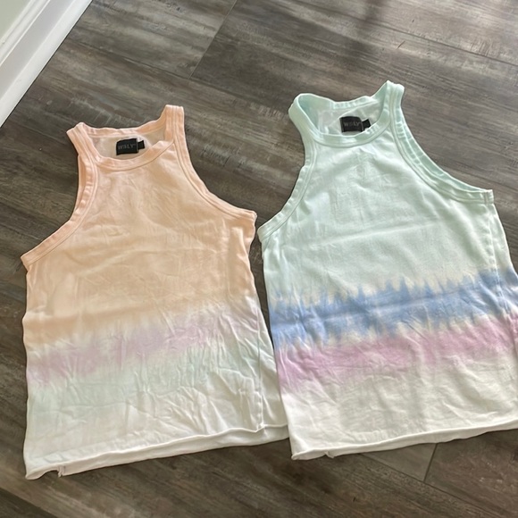 WSLY Raw Hem Ombre Tie Dye Tank Lot size small - Picture 1 of 15